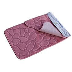 Набір килимків для ванної та туалету Економ рожевий - фото