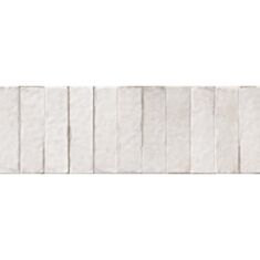 Плитка для стін KAI Lumina Block Perla 3459 GL Rec 24,4*74,4 см біла - фото