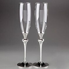 Весільні келихи "Сердечка" 001GT - фото