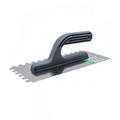 Гладилка нержавеющая Yoshimoto Y03-313 зуб 10*10 ручка пластиковая 270 мм - фото