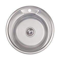 Кухонная мойка Kroner KRP-Satin 490 0,6 мм 180 мм 49 см сатин - фото