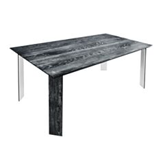 Стіл обідній Skandinave Kasako Black and white 170*80 см чорно-білий - фото