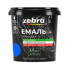 Емаль акрилова Зебра 43 блакитна 0,7 кг - фото