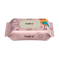 Влажные салфетки Salve для детей розовые 120 шт - фото