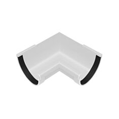 Кут ринви внутрішній Rainway 90° 130 мм білий - фото