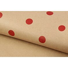 Бумага упаковочная крафтовая LaPrida 255-329 Горох красный - фото