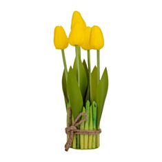 Декоративний букет тюльпанів Elisey Рапсодія 9129-016 25,5 см жовтий - фото