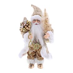 Новогодняя игрушка Санта BonaDi NY44-118 30 см золото с пайетками - фото
