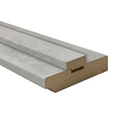 Дверна коробка Оміс МДФ ПВХ під добір 80*33*2050 мм бетон світлий - фото