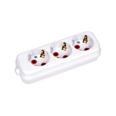 Колодка Horoz Electric 200-300-301 3 гнізда з заземленням - фото
