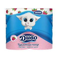 Папір туалетний Диво Малина 6118 4 шт - фото