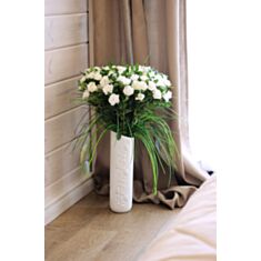 Ваза Eterna Cheung-Tai ZD9422L10-14 белая 10*10*36 см - фото