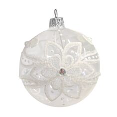 Елочная игрушка стеклянная ручной работы "Д-135" Orbital 100 мм - фото