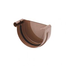 Заглушка ринви Bryza 62-092 125 мм ліва коричнева - фото