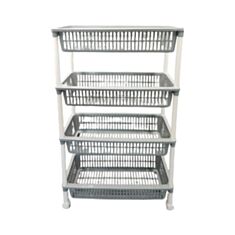 Етажерка Bursev Nostalgia Slim 5158 06 4 ярусна сіра - фото