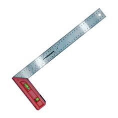 Кутник будівельний Haisser 24372 з рівнем 400 мм - фото