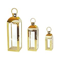 Набір свічників Ліхтар BonaDi 448-013 3 шт - фото