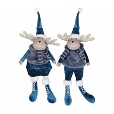 Іграшка новорічна м'яка Олень BonaDi 877-099 64 см 2 дизайни - фото