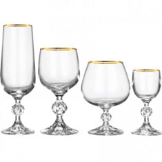 Набір бокалів Bohemia Claudia 40149-20746 50мл/180мл/230мл/250мл - фото