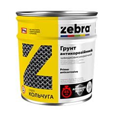 Грунтовка антикоррозионная Zebra серия Кольчуга 17 серая 1 кг - фото