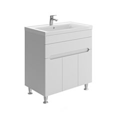 Тумба Респект-М Allet At1-80 с умывальником Sava 80 см белая - фото