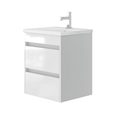 Тумба Ювента Luton Lt-55 консольна без умивальника 55 см біла - фото