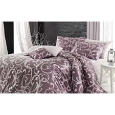 Комплект постельного белья Romeo Soft Saten Smart murdum 200*220 - фото