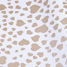 Бумага упаковочная Decorize 468-63 сердце золотое на белом 70 см - фото