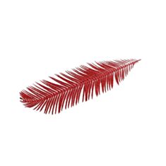 Декоративна новорічна гілка червона БД 128-F141 - фото