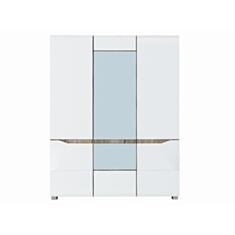 Шафа для одягу Paris S дуб cонома трюфель/білий глянець - фото