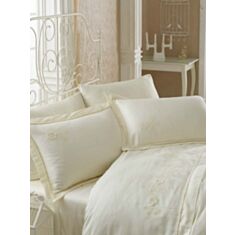 Комплект постельного белья Cotton Box Brode Saten Soft Crem 2,0 - фото