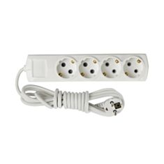 Удлинитель Gunsan Aras 303400 4 гнезда 3 м с заземлением и шторками - фото