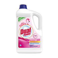 Засіб для прання рідкий концентрований Dual Power Фламінго 5 л - фото