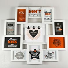 Фотоколаж 11 фото 099I / white 66х61см - фото