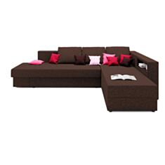 Диван угловой Кешет-2 коричневый - фото