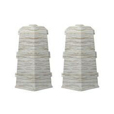 Кут зовнішній для плінтуса Arbiton Indo70 135 дуб платинум 2 шт - фото