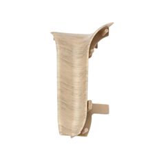 Кут внутрішній для плінтуса ТІС ПЛГВК-0014 з коекструзією дуб білий - фото