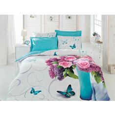 Комплект постільної білизни Cotton Box LifeSeriesRanforce Meri Turquiose 2,0 - фото