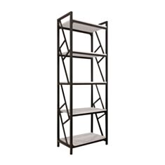 Стеллаж Металл-Дизайн Ромбо 5 полок аляска/черный - фото