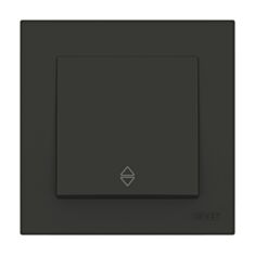 Вимикач одноклавішний прохідний El-Bi Vega 510-016700-209 антрацит матовий - фото