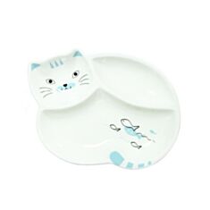 Тарілка Olens Киця O8030-47 24 см біла - фото