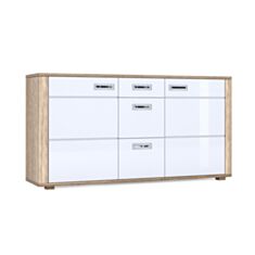 Комод Davin E 2D3S дуб каньон/білий глянець - фото