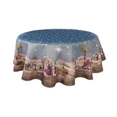 Скатертина гобеленова Limaso Round1153AZ Вифлеємська ніч 180D - фото