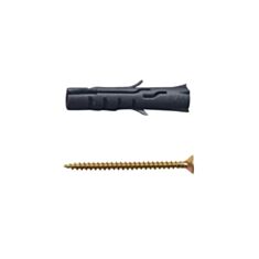 Дюбель з шурупом 6*30 мм золото 20 шт - фото