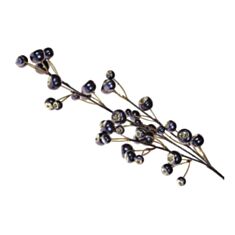 Декоративна новорічна гілка з ягодами BonaDi EM2-309 60 см індіго - фото