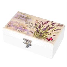 Деревянная шкатулка "Лаванда прованс" 132TP 16*10*6 см - фото