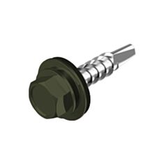 Саморез с шайбой Metalvis RAL6020 4,8*35 мм 15 шт темно-зеленый - фото