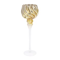 Подсвечник стеклянный BonaDi 527-773 40 см шампань - фото