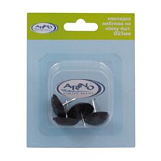 Накладка меблева на ніжки Arino 4 шт 23 мм чорна - фото