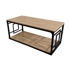 Столик журнальний Метал-Дизайн Квадро 110*50 см дуб античний/чорний - фото